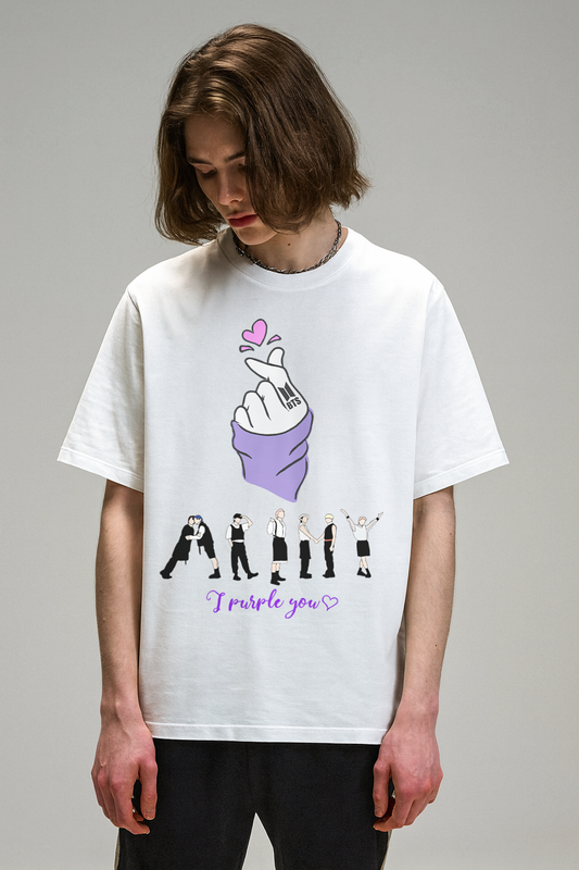 "I Purple You" Finger Heart Graphic Tee