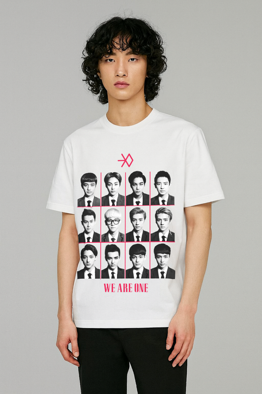 EXO "We Are One" Vintage Grid Tee
