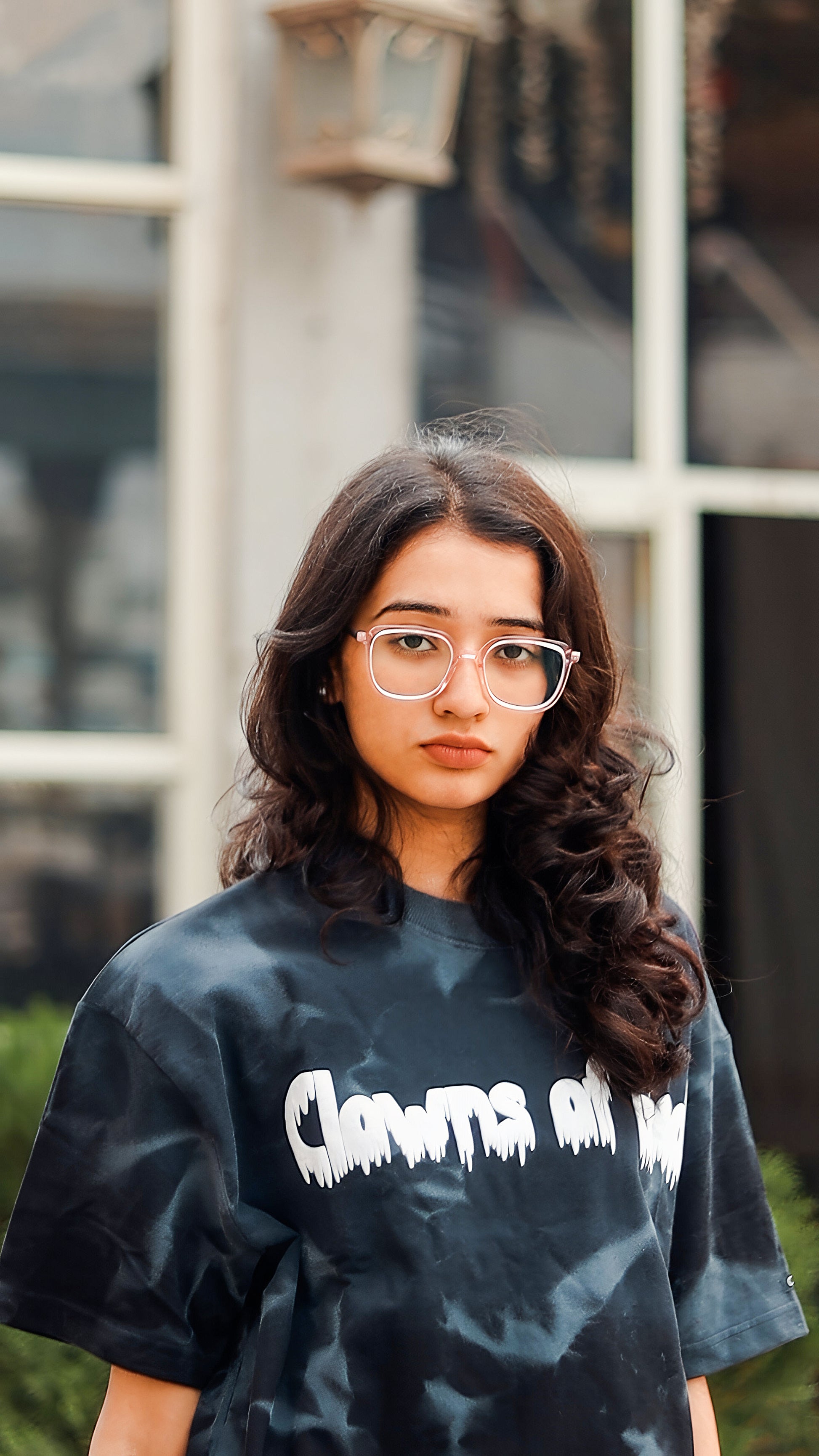 Black spray paint Tee