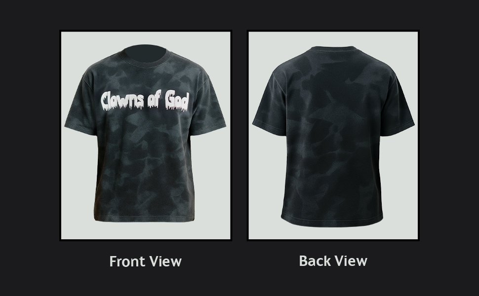 Black spray paint Tee