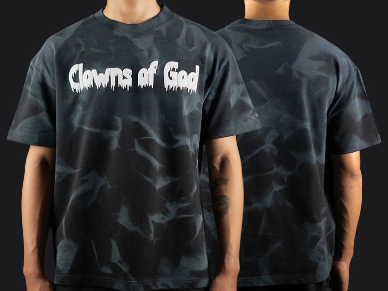Black spray paint Tee