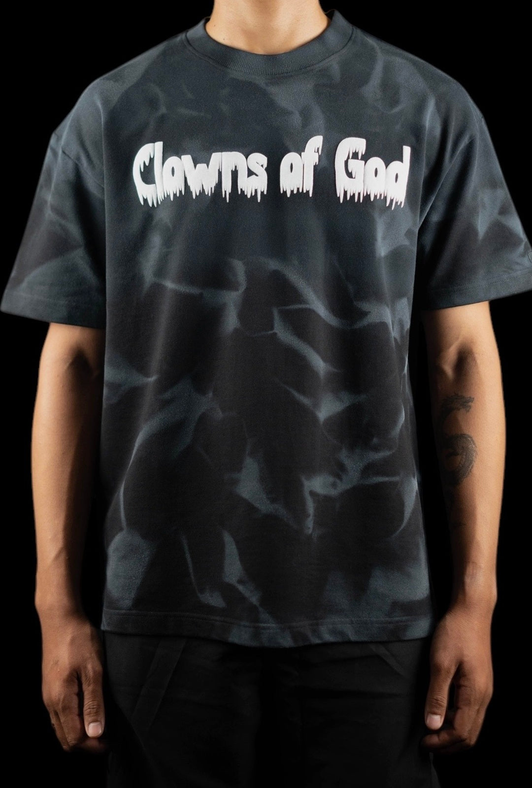 Black spray paint Tee