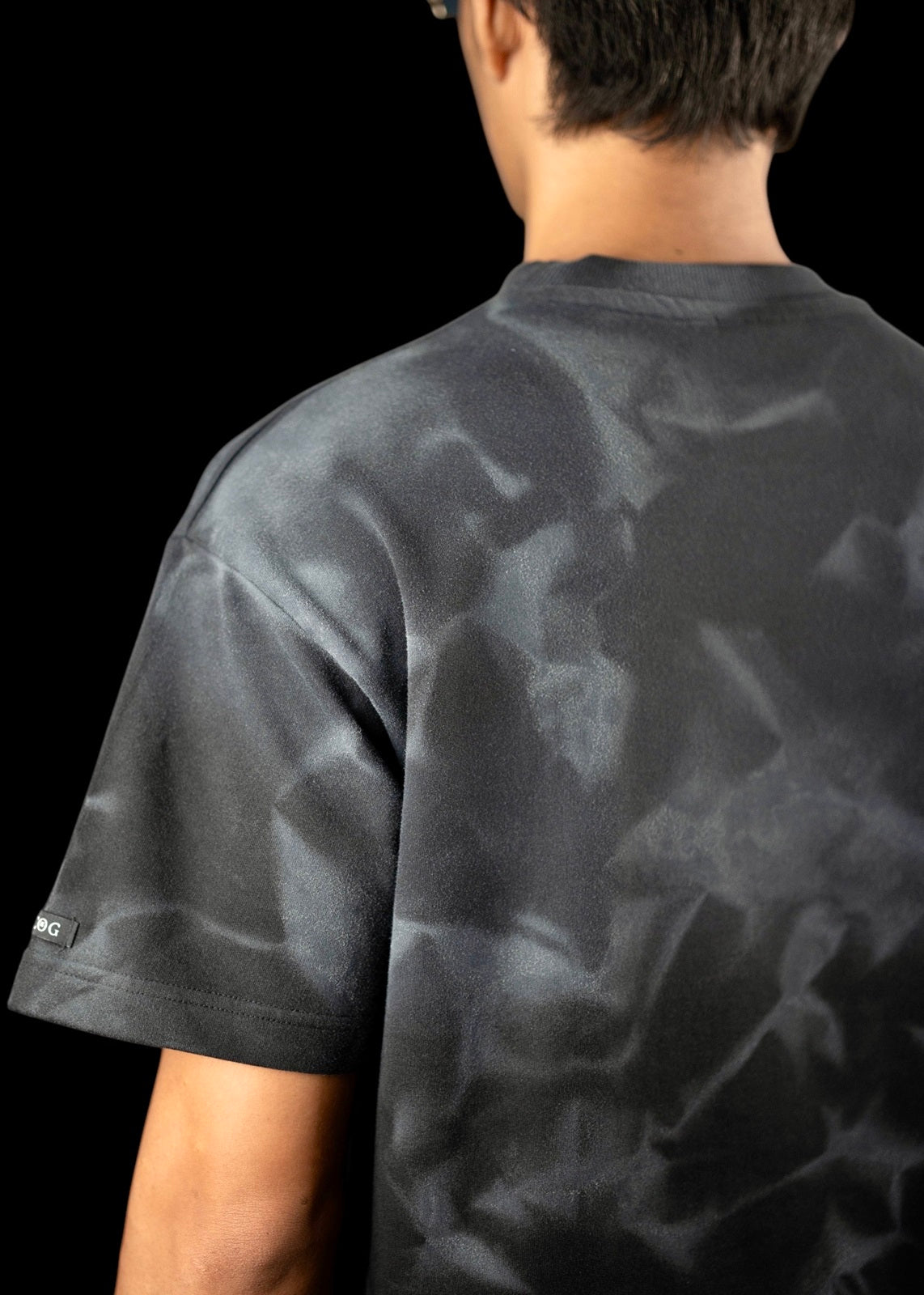 Black spray paint Tee