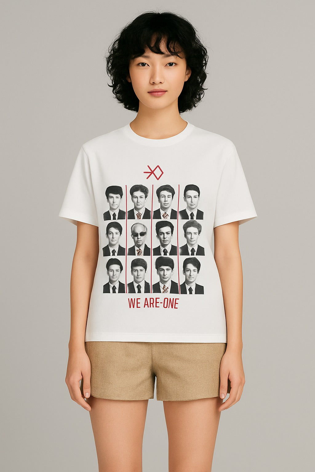 EXO "We Are One" Vintage Grid Tee